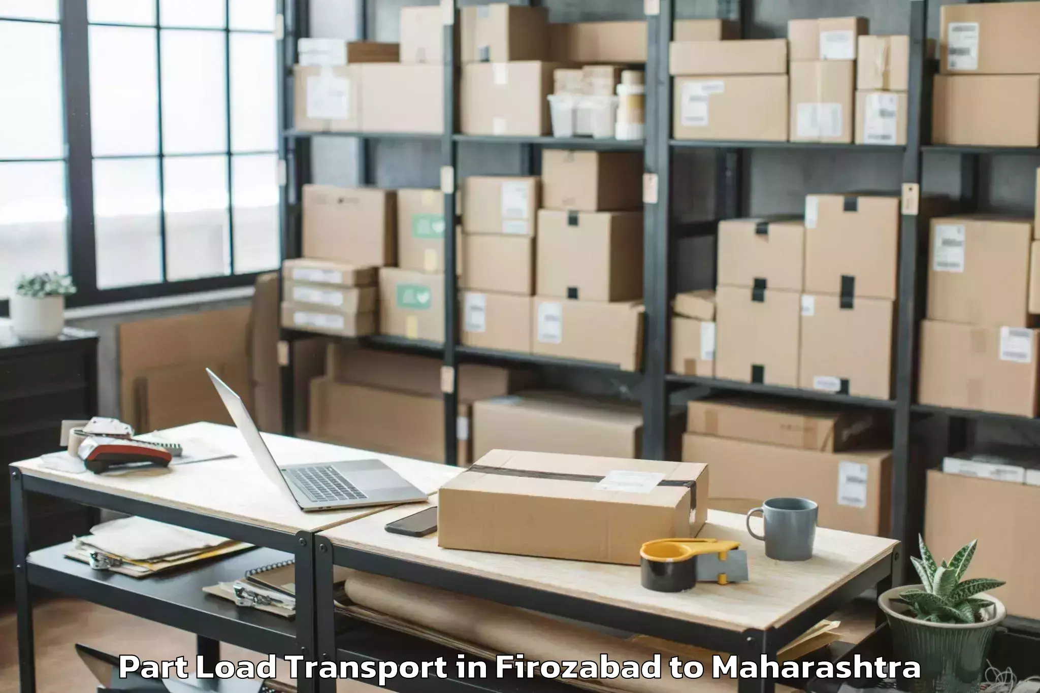 Affordable Firozabad to Sironcha Part Load Transport